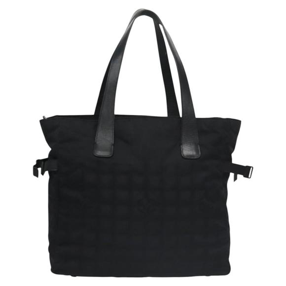 CHANEL New travel line Tote Bag Nylon Black CC Auth am7712 - Picture 2 of 16